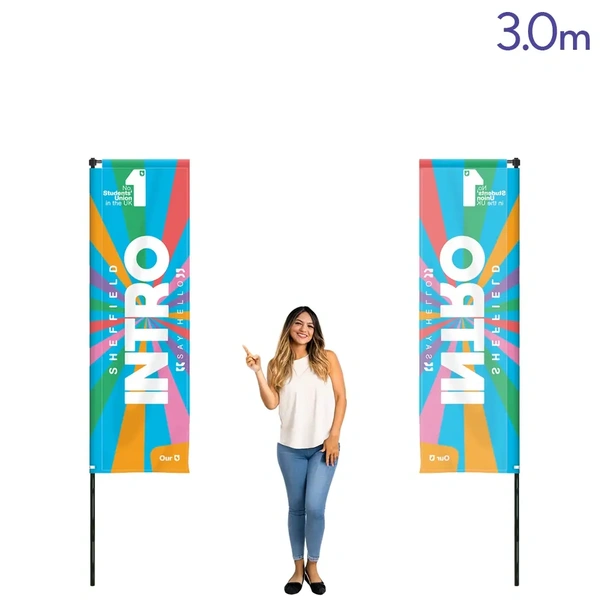  Banner Flag 3 0m Standard Print 